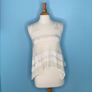 Lace and Sequin Selena Gomez ALine Tank Top T27